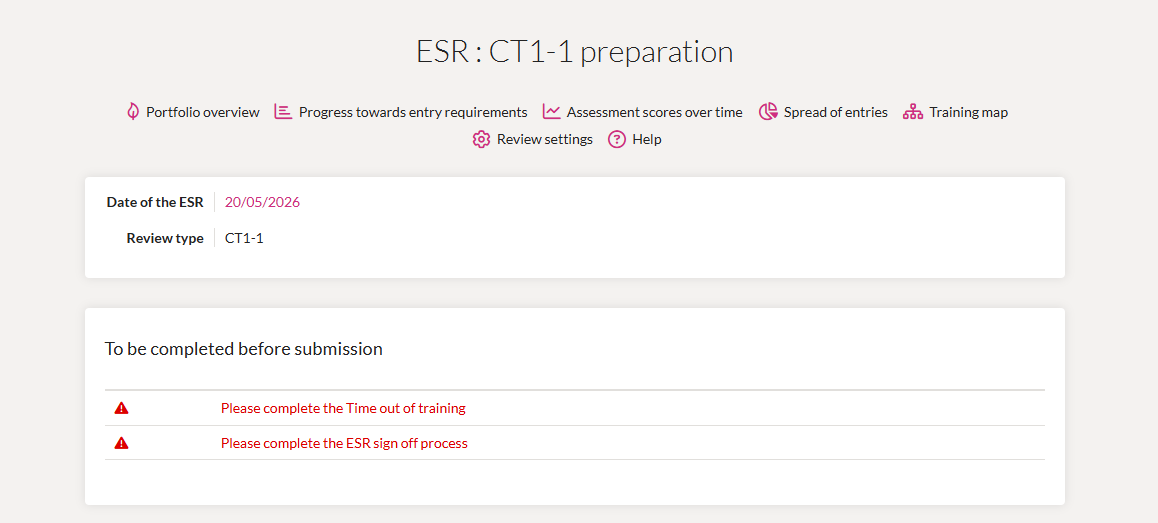 Complete the 2 Trainee ESR forms.png