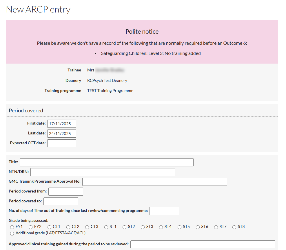 New ARCP entry.png